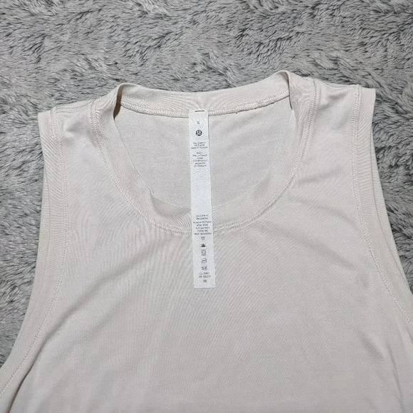 Lululemon Soft Midi White Dress High Side Slits Size 6 - Picture 3 of 7